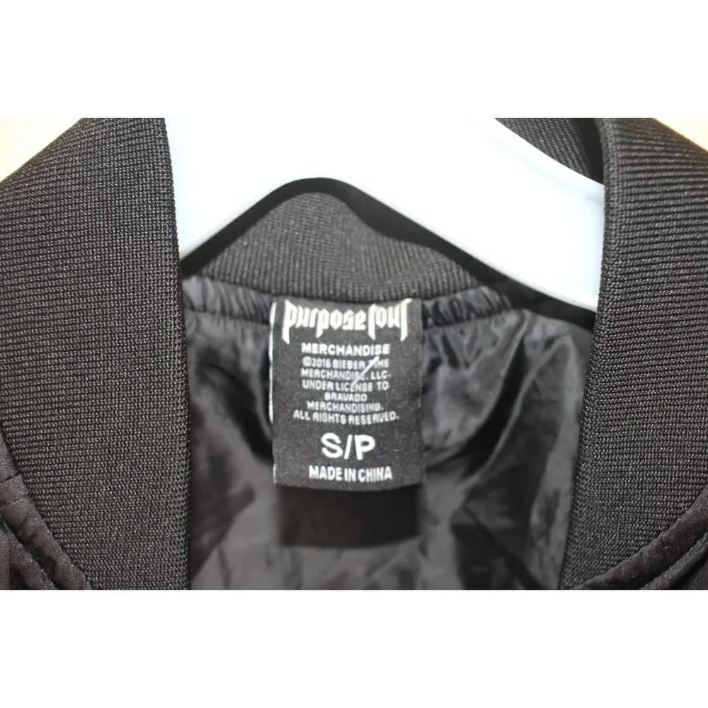 Justin Bieber Purpose Tour black/white jacket size small